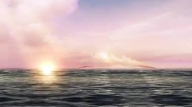 天空大海黄昏氛围背景视频视频的预览图